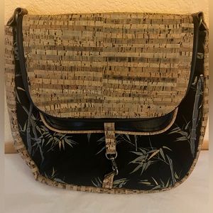 Fabric and cork purse